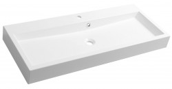 SAPHO - ORINOKO umyvadlo, litý mramor, 100x42cm, bílá (OR100)