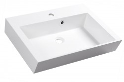 SAPHO - ORINOKO umyvadlo, litý mramor, 60x45cm, bílá (OR060)
