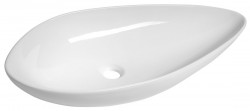 SAPHO - OVALI keramické umyvadlo 74x38,5cm, bílá (TU0713)