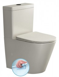 SAPHO - PACO WC kombi, Rimless, spodní/zadní odpad, ivory (PC1012WRBE)