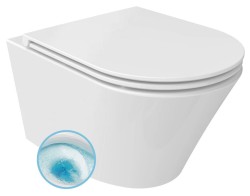 SAPHO - PACO závěsná WC mísa, Vortex Rimless, 36x53cm, bílá (PZ1012V)