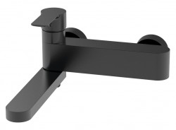 SAPHO - PAX nástěnná vanová baterie, otočné ramínko, černá mat (XA101B)