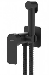 SAPHO - PAX podomítková bidetová baterie se Stop sprškou, černá mat (XA13/15)