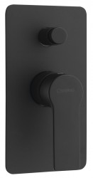 SAPHO - PAX podomítková sprchová baterie, 2 výstupy, černá mat (XA42/15)