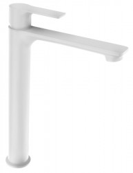 SAPHO - PAX stojánková umyvadlová baterie vysoká, prodloužená hubice, bílá mat (XA07/14)