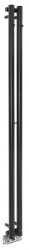 SAPHO - PILON otopné těleso 122x1800 mm, se dvěma háčky pro ručník, černá mat (IZ124)