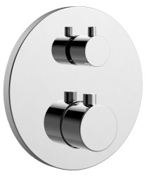 SAPHO - Podomítková sprchová termostatická baterie, box, 2 výstupy, chrom (RH396)