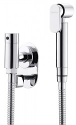 SAPHO - Podomítkový bidetový ventil s regulátorem teploty a bidetovou sprškou, chrom (JS121-01)