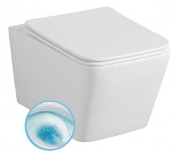 SAPHO - PORTO závěsná WC mísa, Vortex Rimless, 35,5x52cm, bílá (PZ102V)