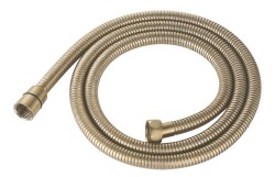 SAPHO - POWERFLEX kovová sprchová hadice, 150cm, světlé zlato mat (FLEX150GBL)
