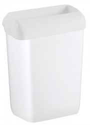 SAPHO - PRESTIGE odpadkový koš nástěnný s víkem a uchycením pytlů, 42l, bílá (A74101-1)