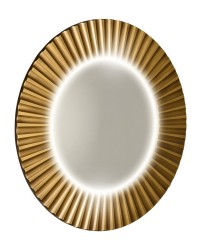 SAPHO - PRIDE STRIP kulaté zrcadlo s LED osvětlením v rámu ø 75cm, bronz (PD754)