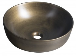 SAPHO - PRIORI keramické umyvadlo na desku, Ø 41,5 cm, bronz (PI032)