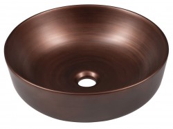 SAPHO - PRIORI keramické umyvadlo na desku, Ø 41,5cm, měď (PI040)