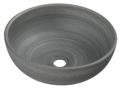 SAPHO - PRIORI keramické umyvadlo na desku, Ø 41cm, šedá se vzorem (PI024)