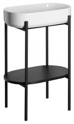 SAPHO - PUNO podstavec s umyvadlem 550x860x360, černá (SKA570-2-01)