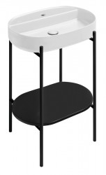 SAPHO - PUNO podstavec s umyvadlem 600x860x396, černá (SKA590-2-01)