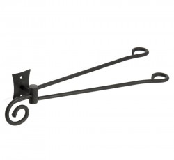 SAPHO - REBECCA dvojitý držák ručníků otočný 300, černá (CC021)