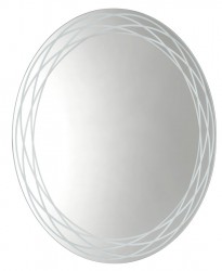 SAPHO - RINGO kulaté LED podsvícené zrcadlo se vzorem ø 80cm, fólie anti-fog, 2700K (RI080)