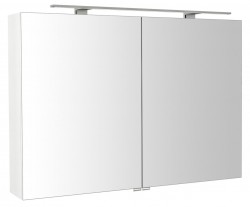 SAPHO - RIWA galerka s LED osvětlením, 101x70x17cm, bílá lesk (RIW100-0030)