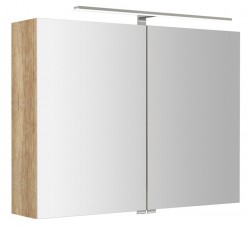 SAPHO - RIWA galerka s LED osvětlením, 81x70x17cm, dub alabama (RIW080-0022)