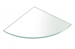 SAPHO - Rohová police 200x200x8, čiré sklo (23487)