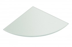 SAPHO - Rohová police 200x200x8, mléčné sklo (22487)