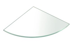 SAPHO - Rohová polička 200x200x8, čiré sklo (23487)