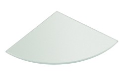 SAPHO - Rohová polička 200x200x8, mléčné sklo (22487)