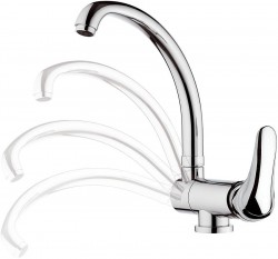 SAPHO - SALY stojánková dřezová baterie sklopná pod okno, chrom (SA060)