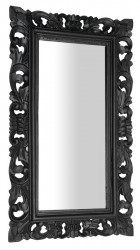 SAPHO - SAMBLUNG zrcadlo ve vyřezávaném rámu 40x70cm, černá (IN113)