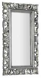 SAPHO - SAMBLUNG zrcadlo ve vyřezávaném rámu 40x70cm, stříbrná (IN109)