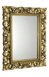 SAPHO - SCULE zrcadlo ve vyřezávaném rámu 70x100cm, zlatá (IN163)