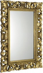 SAPHO - SCULE zrcadlo ve vyřezávaném rámu 80x120cm, zlatá (IN316)