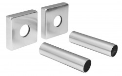 SAPHO - Set krycích rozet hranatých, nerez mat (CP812)