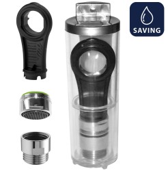 SAPHO - SET pro úsporu vody, redukce na sprchovou hadici 6 l/min, perlátor 6 l/min, vnější závit M24x1 a klíč, chrom (SETL6)