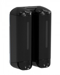 SAPHO - SHOWER MEDIUM dvojitý dávkovač tekutého mýdla, 2x250ml, černá (A94803)