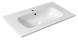 SAPHO - SIDRA umyvadlo, litý mramor, 81x46cm, bílá (SD081)