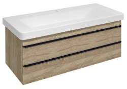 SAPHO - SITIA umyvadlová skříňka 101,4x50x44,2cm, 2xzásuvka, dub alabama (SI105-2222)