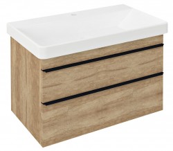 SAPHO - SITIA umyvadlová skříňka 75,6x50x44,2cm, 2xzásuvka, dub alabama (SI080-2222)
