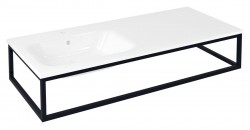 SAPHO - SKA konzole pod umyvadlo/desku 119,7x22x51cm, černá mat (SKA820)