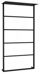 SAPHO - SKA nástěnný sušák ručníků s policí 604x1184x252, černá mat (SKA702)