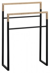 SAPHO - SKA stojan na ručníky 550x800x200, černá mat/dub (SKA308)