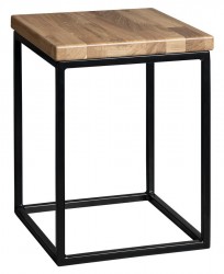 SAPHO - SKA stolička 30x41x30cm (SKA401), černá mat/dub (SKA190)