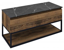 SAPHO - SKARA umyvadlová skříňka 100x50x45cm, černá mat/dub collingwood (CG009-1919)