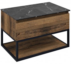 SAPHO - SKARA umyvadlová skříňka 80x50x45cm, černá mat/dub collingwood (CG008-1919)