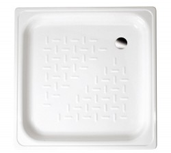 SAPHO - Smaltovaná sprchová vanička, čtverec 70x70x12cm, bílá (PD70X70)