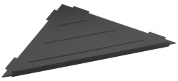SAPHO - SMART rohová polička do spár 210x15x210, černá mat (XJ615B)