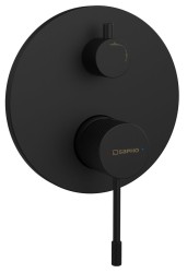 SAPHO - SOLARIS podomítková sprchová baterie, 2 výstupy, černá mat (WD042B)