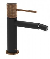 SAPHO - SOLARIS stojánková bidetová baterie, černá/měď mat (WD003PG)